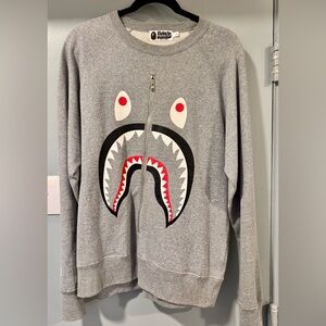 BAPE Shark Head Crewneck Grey size L (2017)